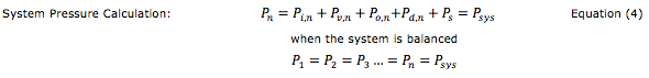 System Pressure Calculation: