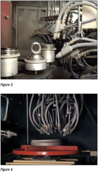 Nozzles in cabinet unit